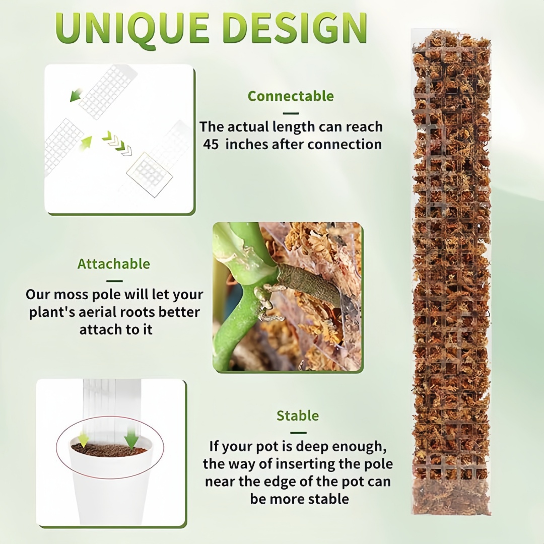 Moss Pole Plastic Plant Stand  - Plant Support Stake review and price