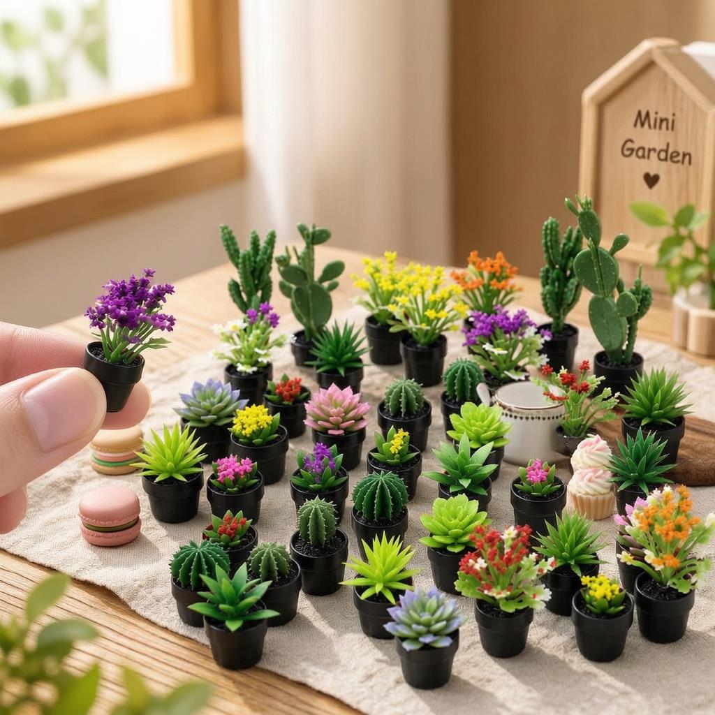 8Pcs Miniature Plastic Potted  - Succulent Set review and price